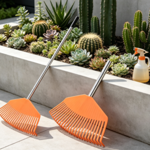 25-Tine Adjustable Lightweight Plastic Garden Rake