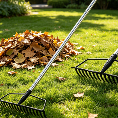 Heavy-Duty Carbon Steel Adjustable Bow Garden Rake
